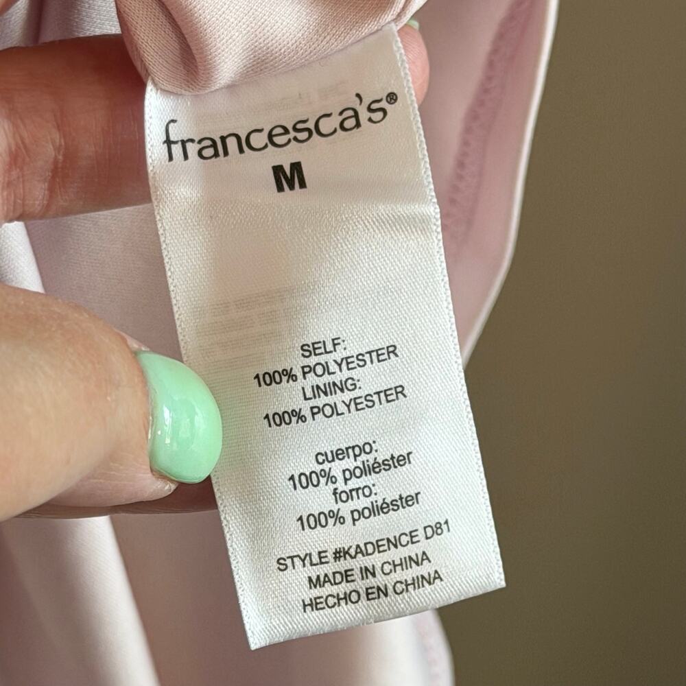 Audrey Parks Francesca's Floral Maxi Dress M Pink Cottage Feminine Romantic NWT - Picture 9 of 9